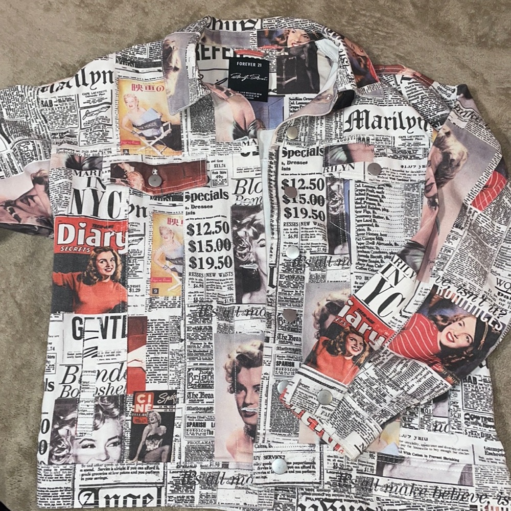 Marilyn Monroe print jean jacket
